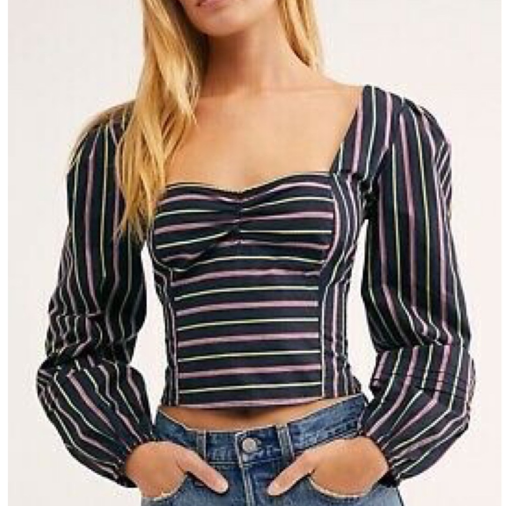 NWOT FREE PEOPLE SUNSHINE IN SICILY TOP L
